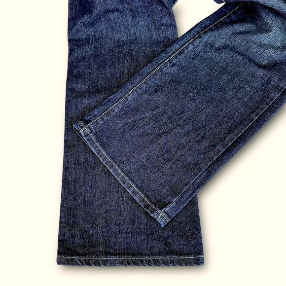 Calvin Klein Classic Bootcut Mid Rise Dark Blue Denim Jeans Womens Size 14X32 - Picture 7 of 11